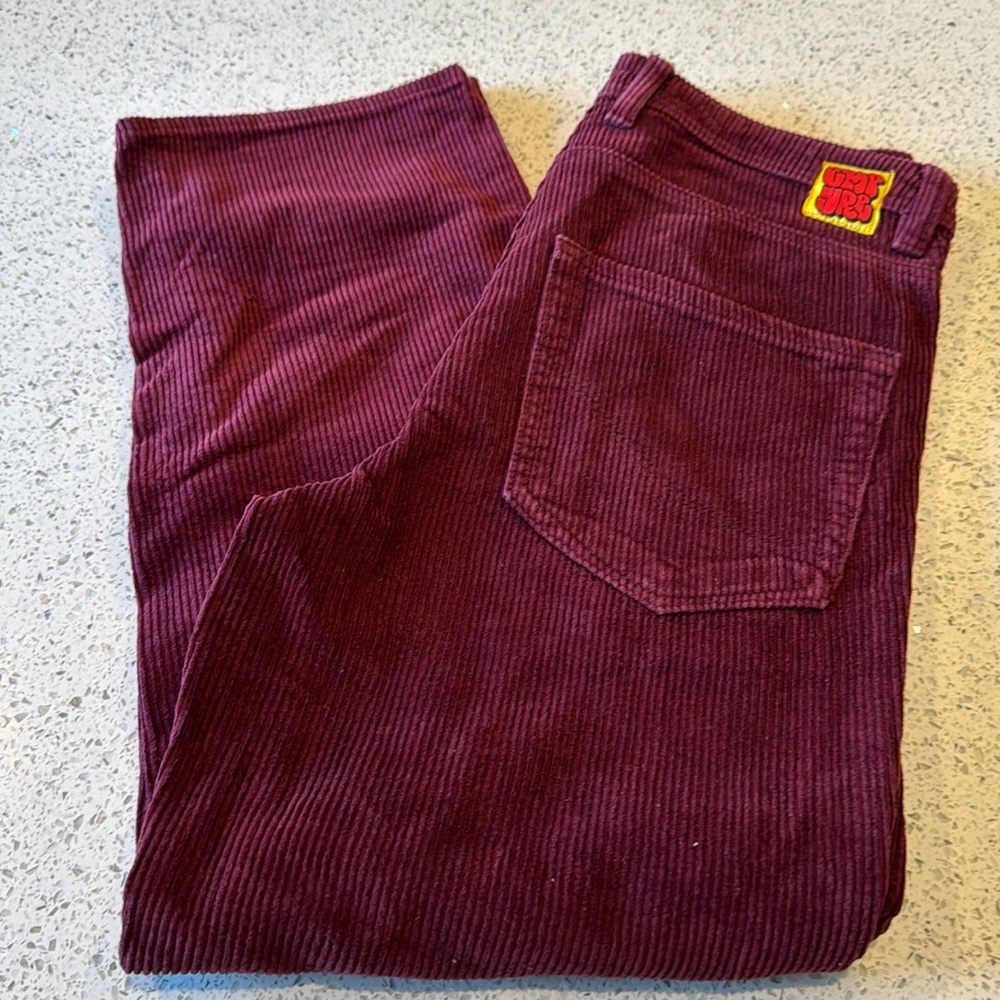 Empire-28 Loose Fit Burgandy Corduroy Skate Pants